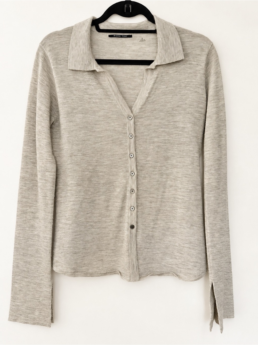 Brazeau Tricot 100% Cashmere Button Cardigan Size 3